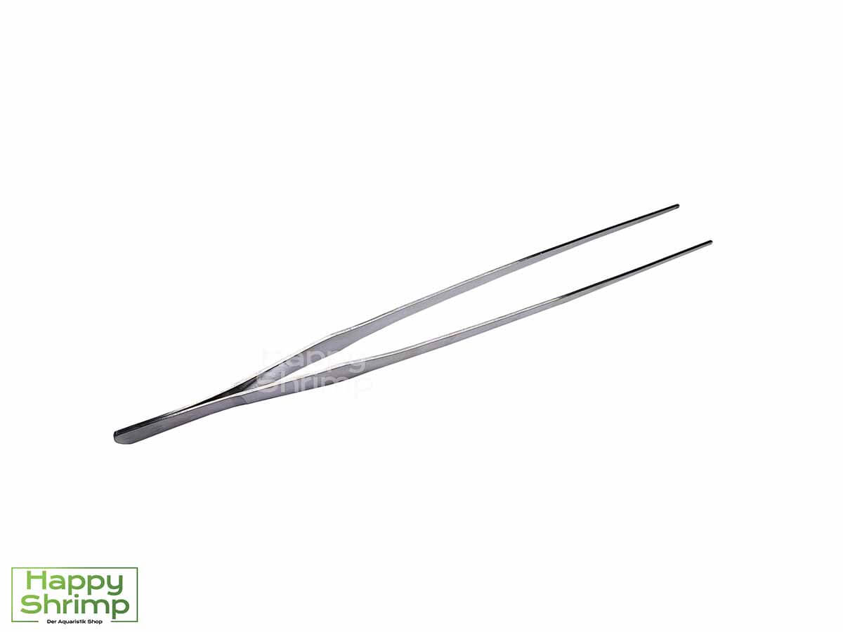 Diese Aquarium Pinzette aus Edelstahl ist mit 38cm auch für Tiefe Becken geeignet.