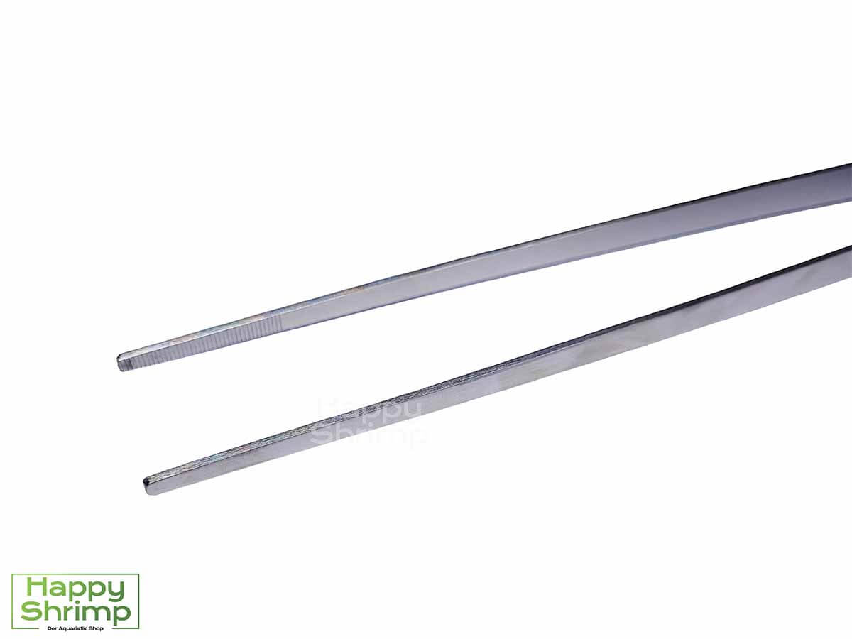 Diese Aquarium Pinzette aus Edelstahl ist mit 38cm auch für Tiefe Becken geeignet.
