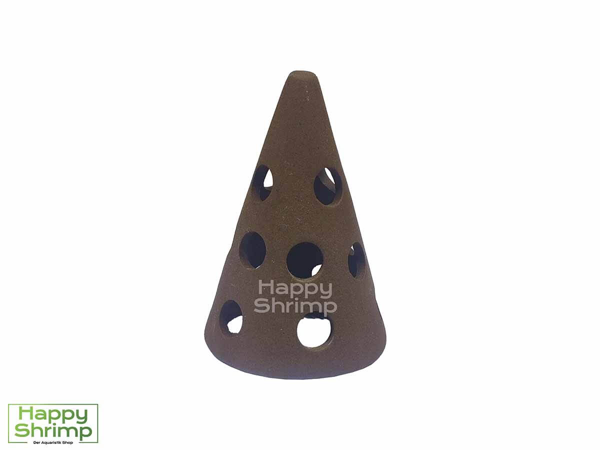 Diese Tonröhre mit Löchern bietet Garnelen ein sehr gutes Versteck.