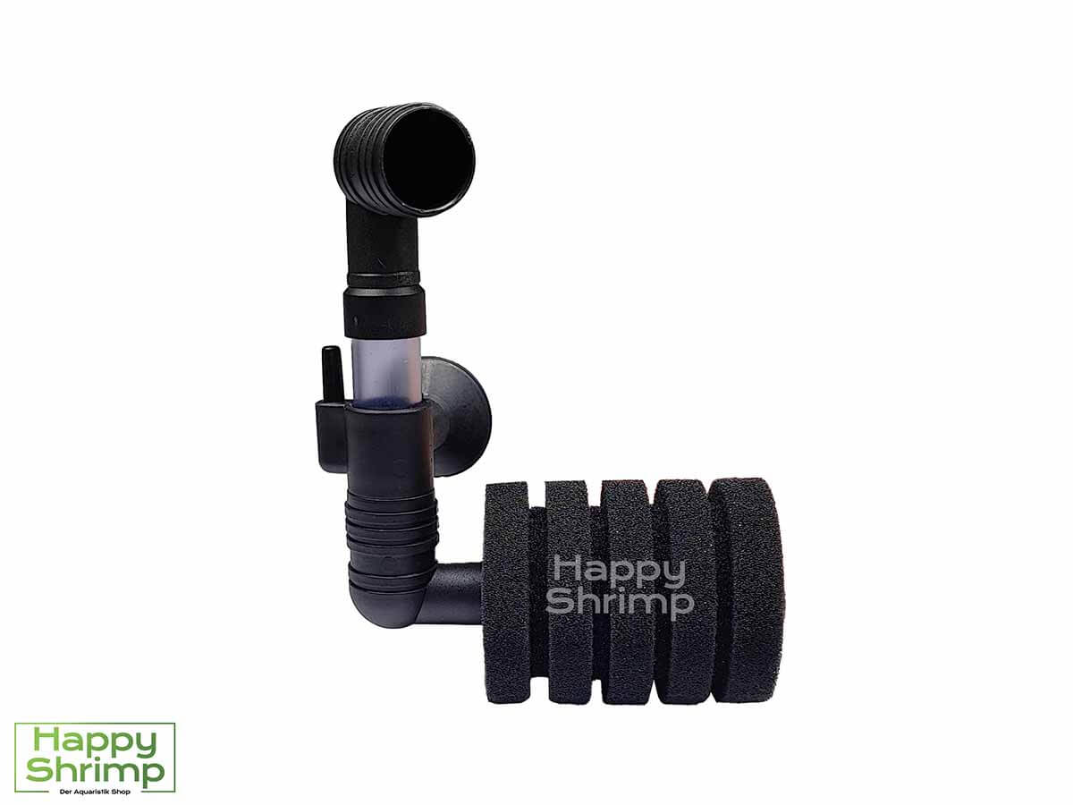 Aqua Nova Bio Schwammfilter NSF-40L kann entweder mit einer Membranpumpe oder einem Innenfilter wie den Aquael Pat Mini betrieben werden.