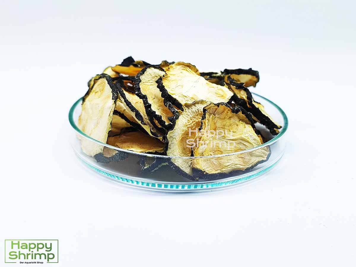 Premium Zucchini Chips werden von uns aus Bio Zucchini hergestellt.