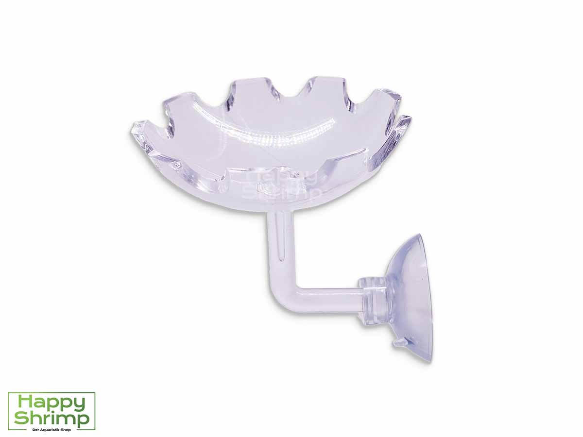 Diese Garnelen Futterschale kannst du mit Hilfe des Saugnapfes ganz leicht an deiner Aquarium Scheibe befestigen.