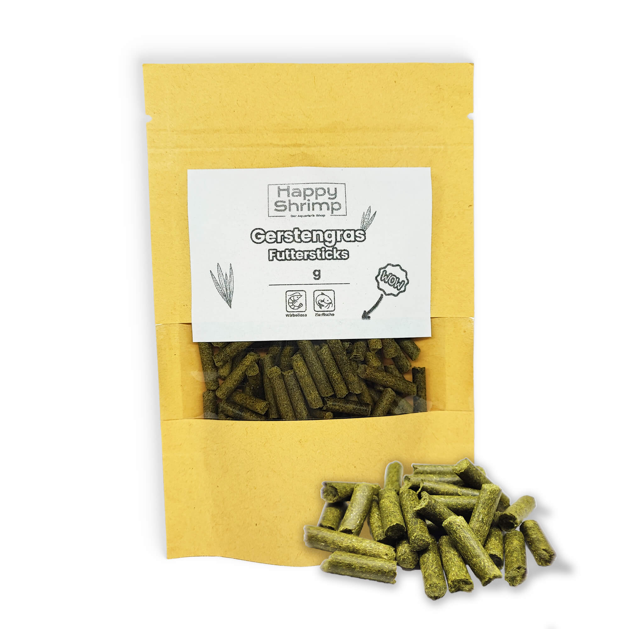 Gerstengras Futtersticks für dein Garnelen Aquarium. Beliebt als, Garnelenfutter, Schneckenfutter, Krebsfutter oder für Welse.