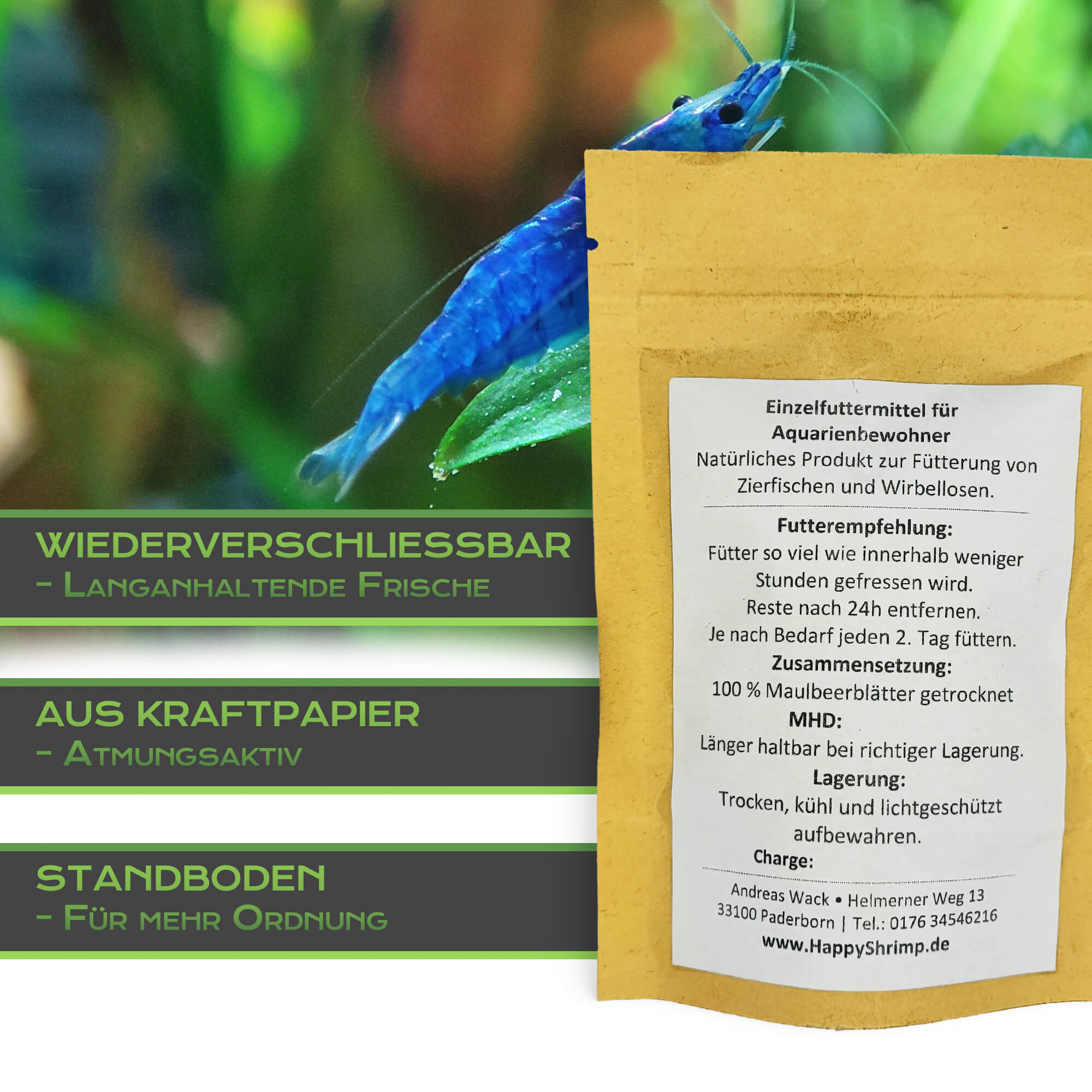 Maulbeerblätter Futtersticks für Garnelen, Krebse, Schnecken uvm4 Maulbeerblätter Futtersticks für dein Garnelen Aquarium. Beliebt als, Garnelenfutter, Schneckenfutter, Krebsfutter oder für Welse.