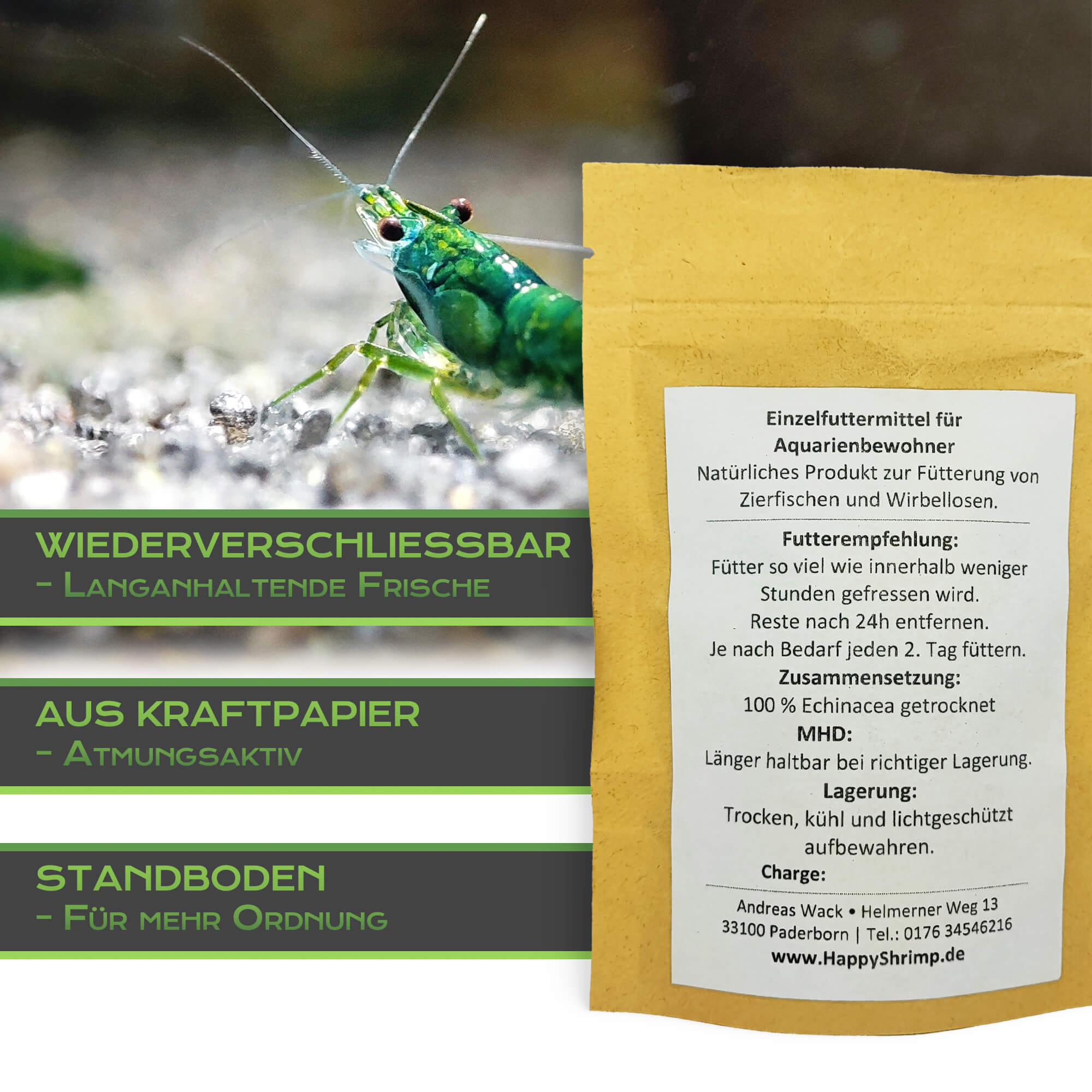 Sonnenhut Futtersticks für dein Garnelen Aquarium. Beliebt als, Garnelenfutter, Schneckenfutter, Krebsfutter oder für Welse.