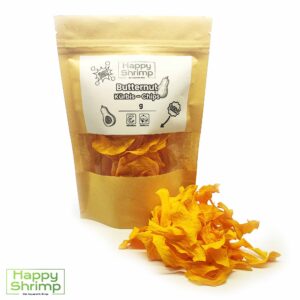 Butternut Kürbis Chips sind zwar in der Aquaristik nicht so beliebt wie Hokkaido Chips, dennoch super lecker für Garnelen, Krebse, Welse und Schnecken.