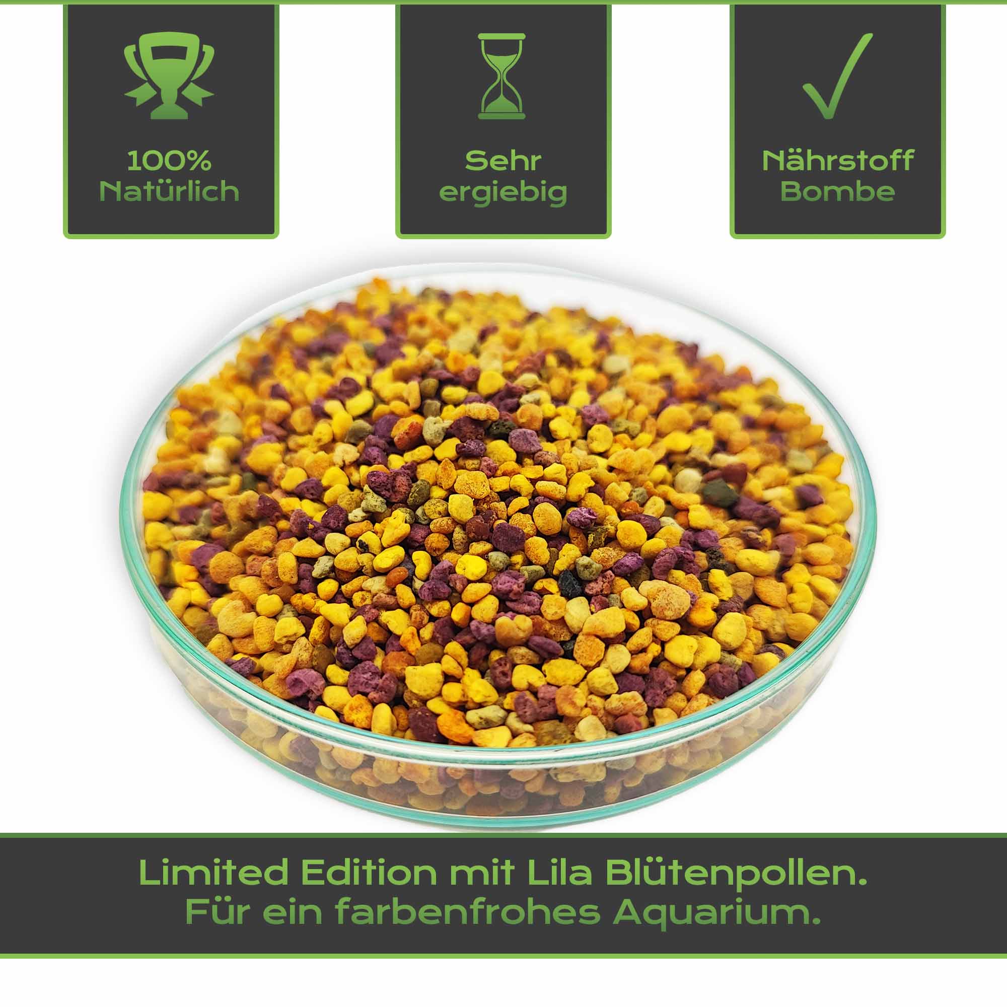 Blütenpollen sind bei allen Aquarientieren sehr beliebt. Egal ob Garnelen oder Fische.