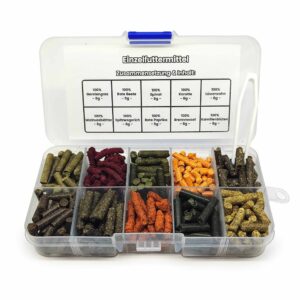 Unser Futtersticks Probier Set ist perfekt für eine Abwechslungsreiche Ernährung deiner Garnelen, Krebse, Schnecken oder auch Welse geeignet.